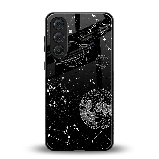 Stellar Voyage back phone cover | glass case for samsung galaxy m36 5g