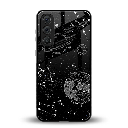 Stellar Voyage back phone cover | glass case for samsung galaxy a55 5g
