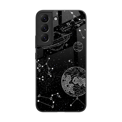 Stellar Voyage back phone cover | glass case for samsung galaxy s22
