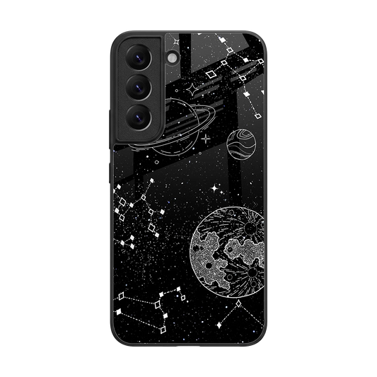 Stellar Voyage back phone cover | glass case for samsung galaxy s22