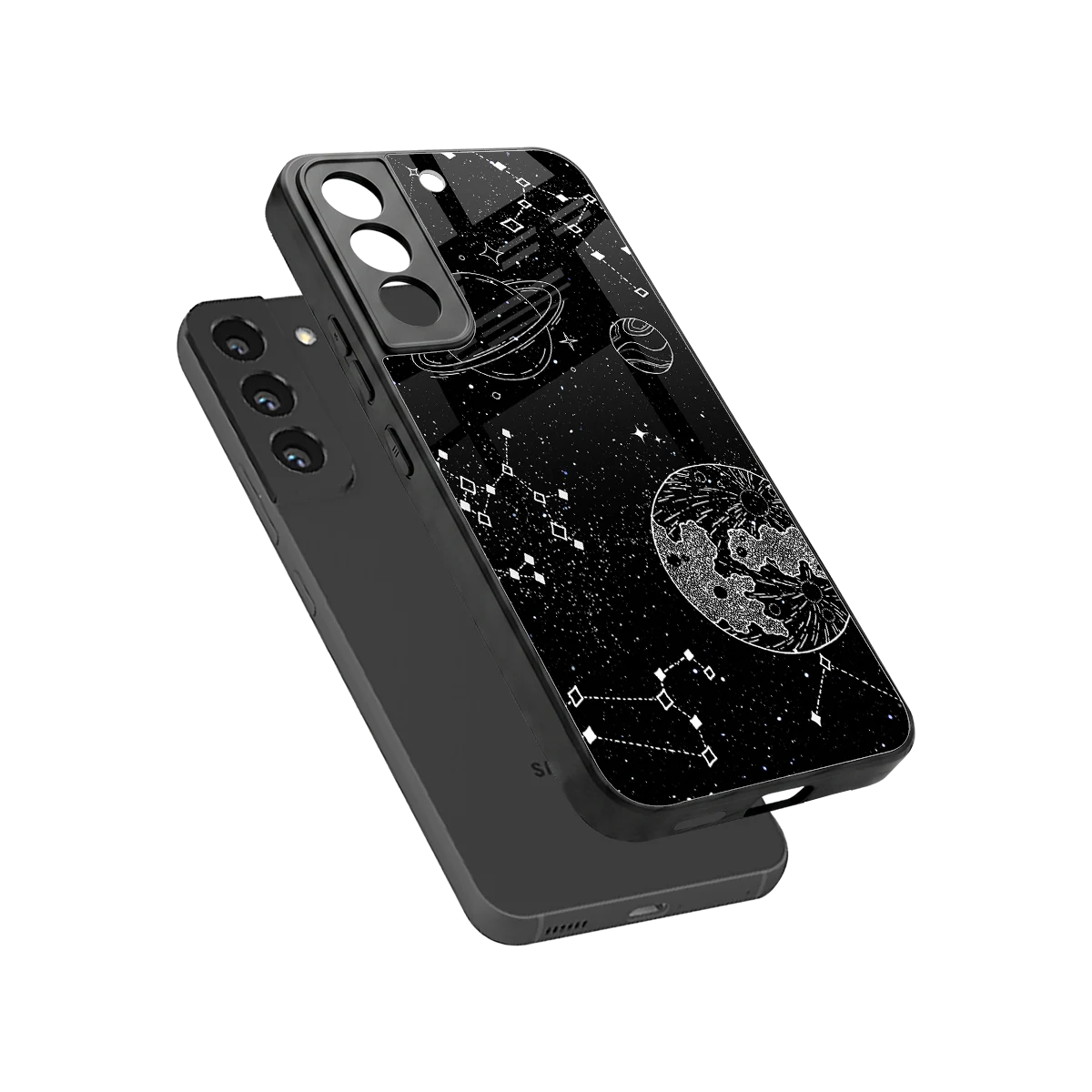 Stellar Voyage sleek samsung galaxy s22 cover with tempered glass back and TPU edges