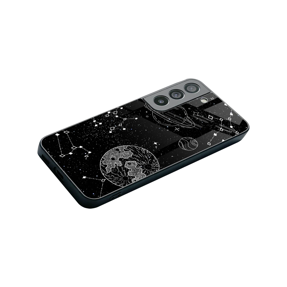 Stellar Voyage stylish phone case for samsung galaxy s22 | glossy glass and slim fit