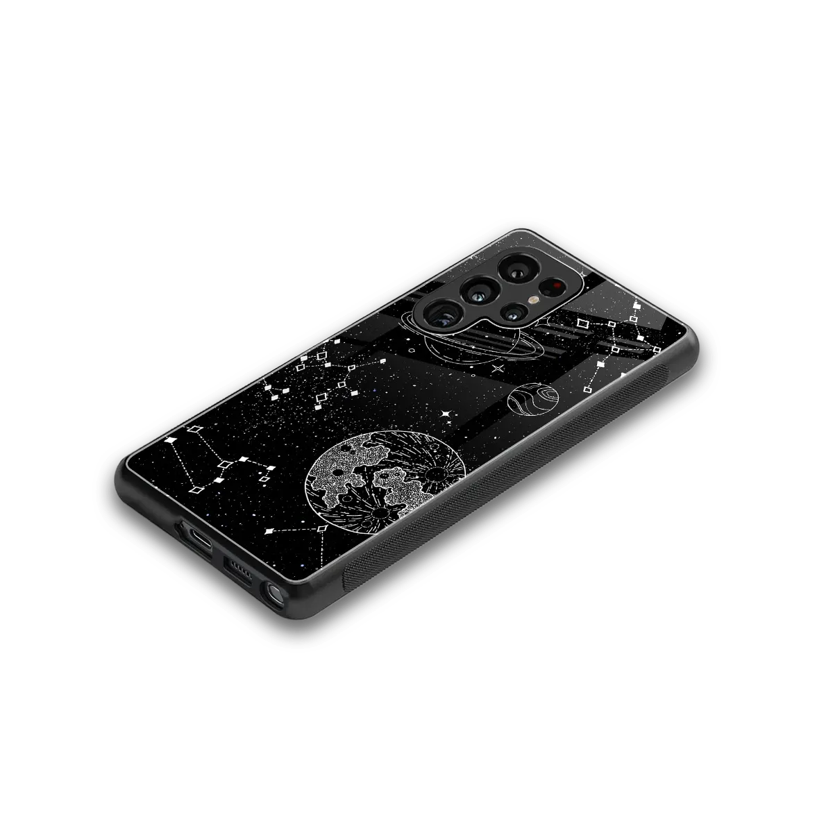 Stellar Voyage stylish phone case for samsung galaxy s25 ultra | glossy glass and slim fit