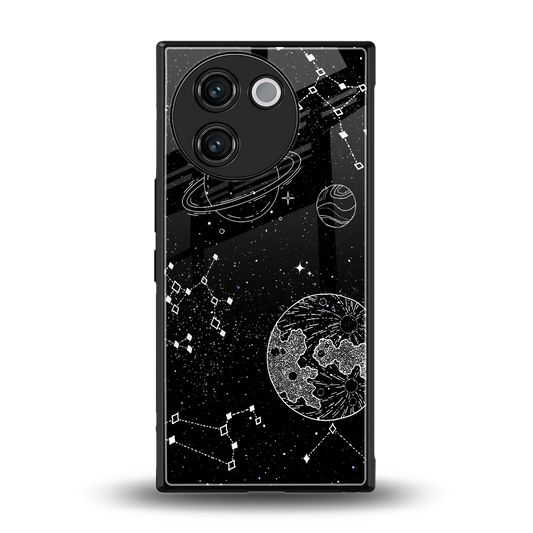 Stellar Voyage back phone cover | glass case for vivo v30e