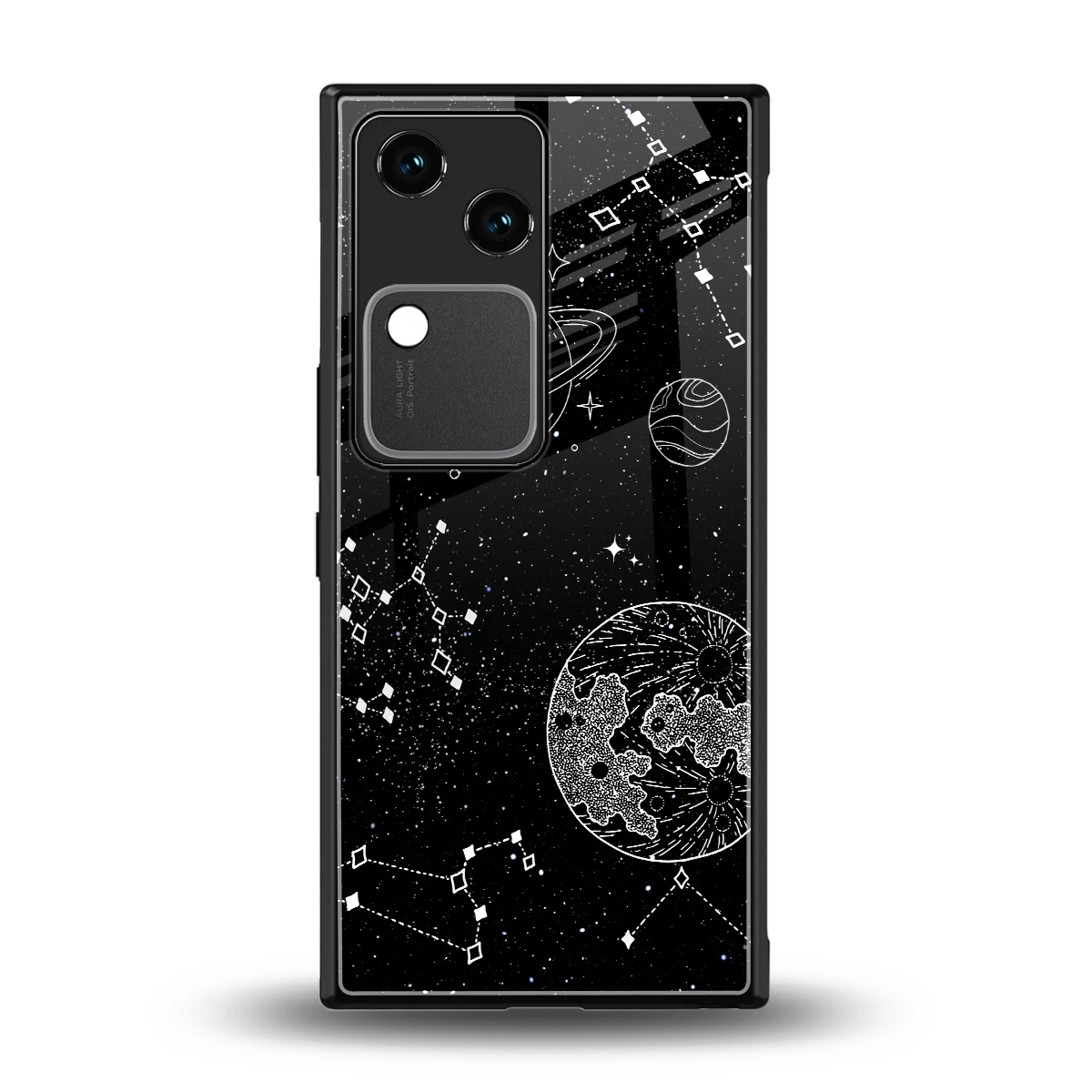 Stellar Voyage back phone cover | glass case for vivo v30