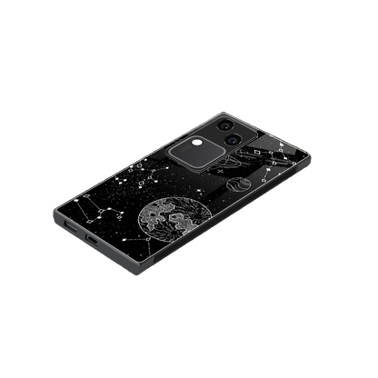 Stellar Voyage stylish phone case for vivo v30 | glossy glass and slim fit