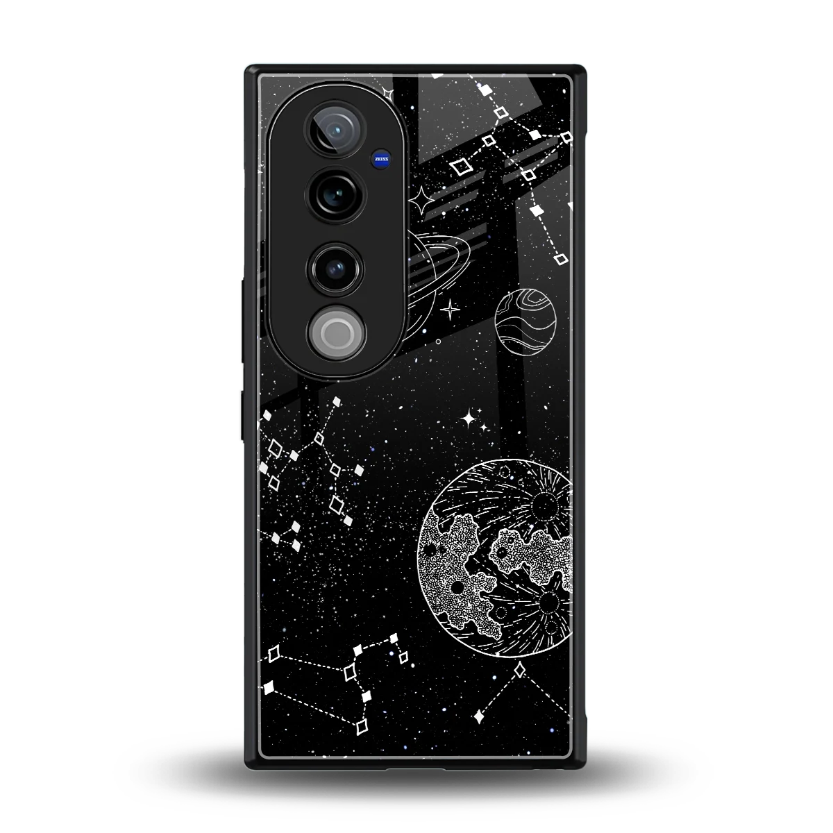 Stellar Voyage back phone cover | glass case for vivo v40 pro