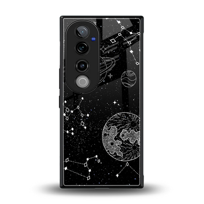 Stellar Voyage back phone cover | glass case for vivo v40 pro