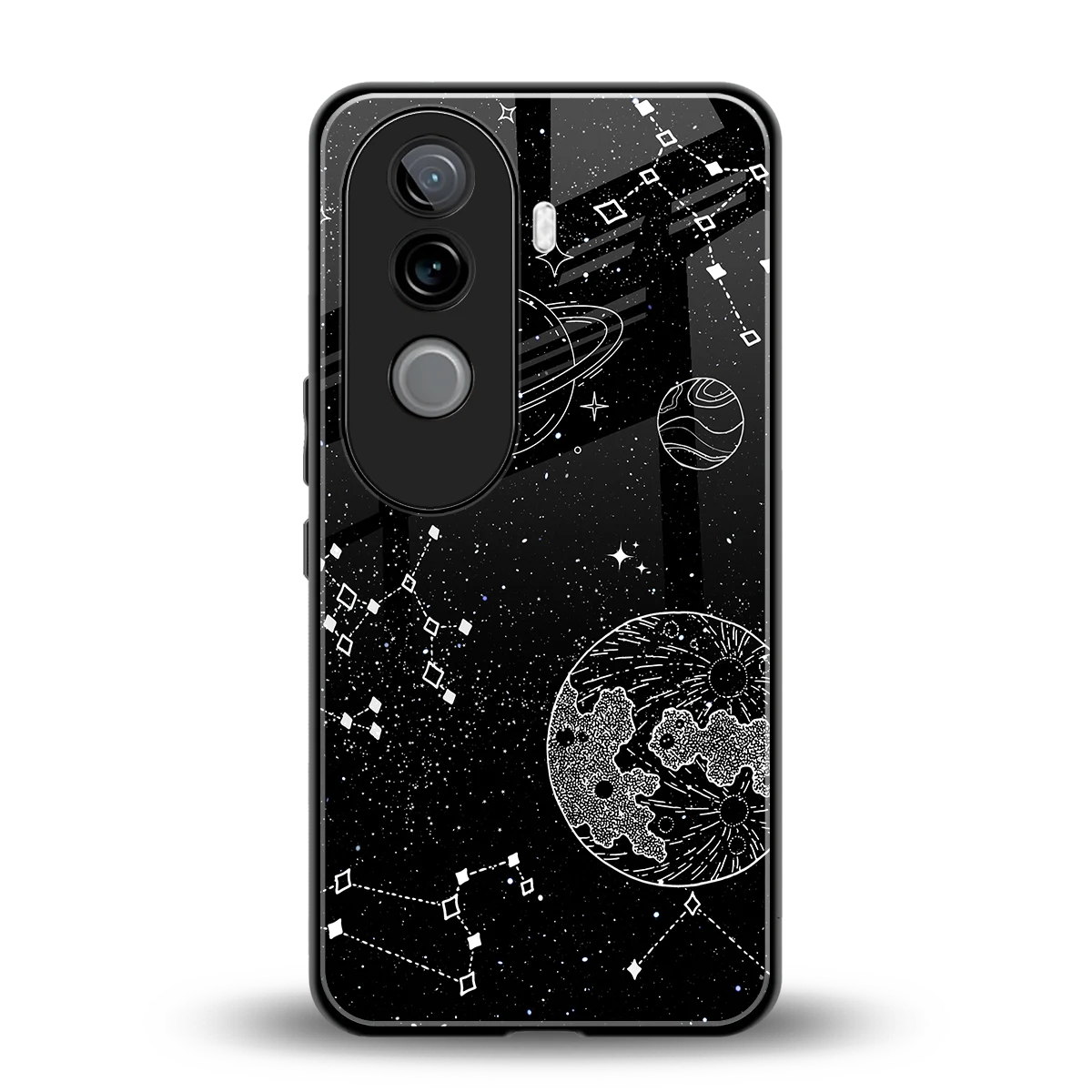 Stellar Voyage back phone cover | glass case for vivo v40e