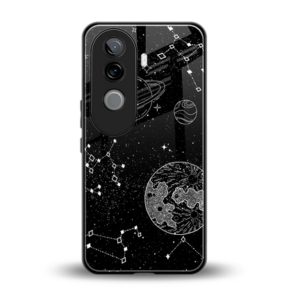 Stellar Voyage back phone cover | glass case for vivo v40e