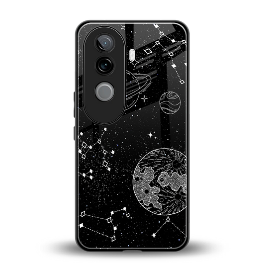 Stellar Voyage back phone cover | glass case for vivo v40e