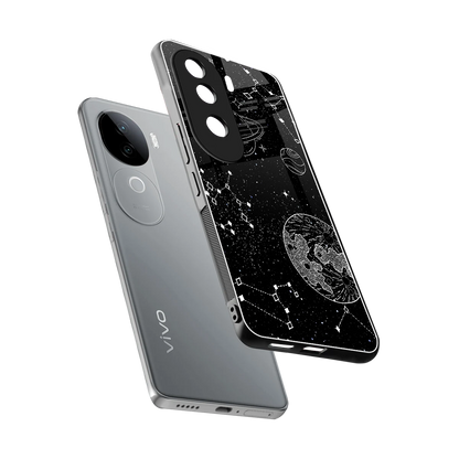 Stellar Voyage sleek vivo v40e cover with tempered glass back and TPU edges