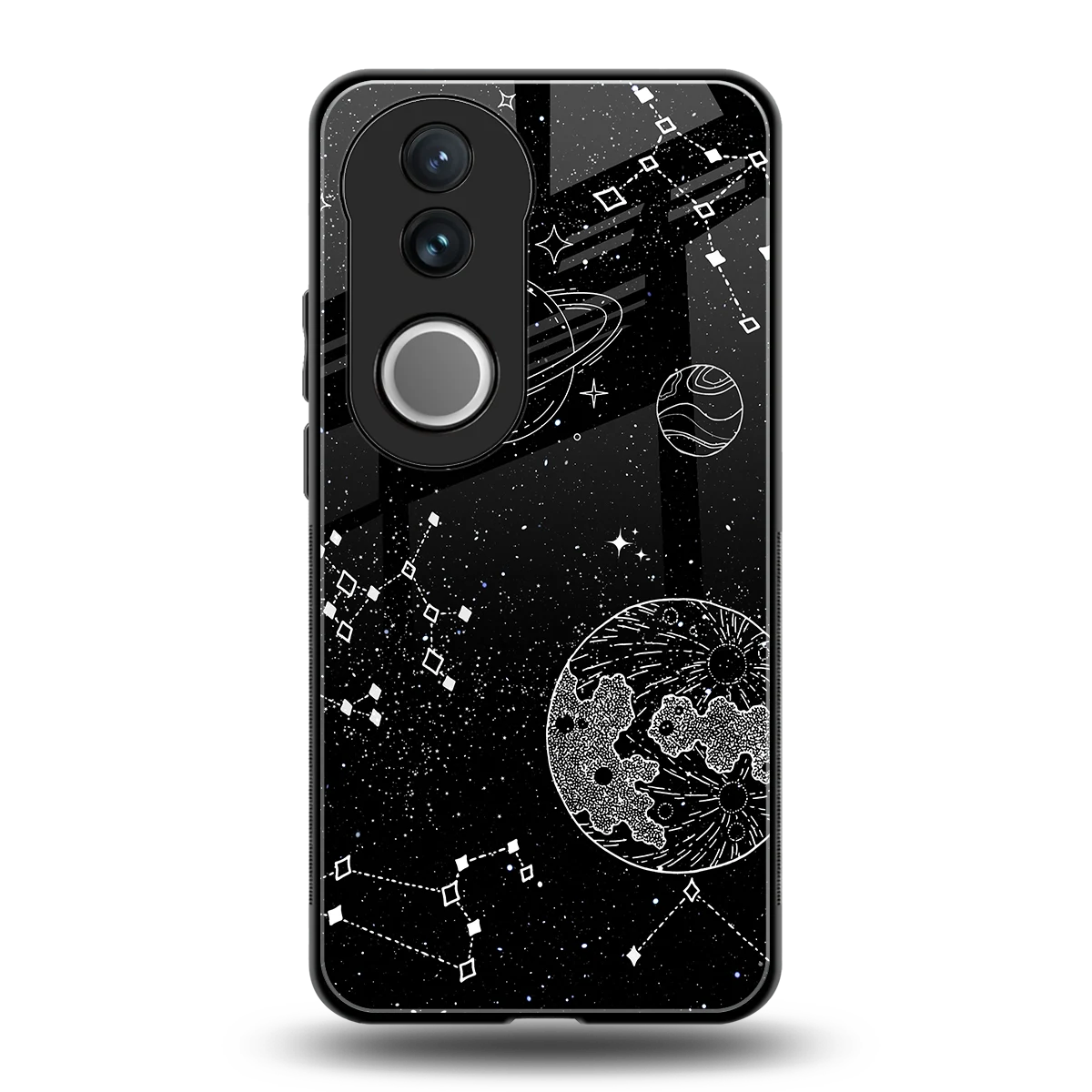 Stellar Voyage back phone cover | glass case for vivo v50