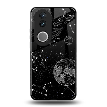 Stellar Voyage back phone cover | glass case for vivo v50