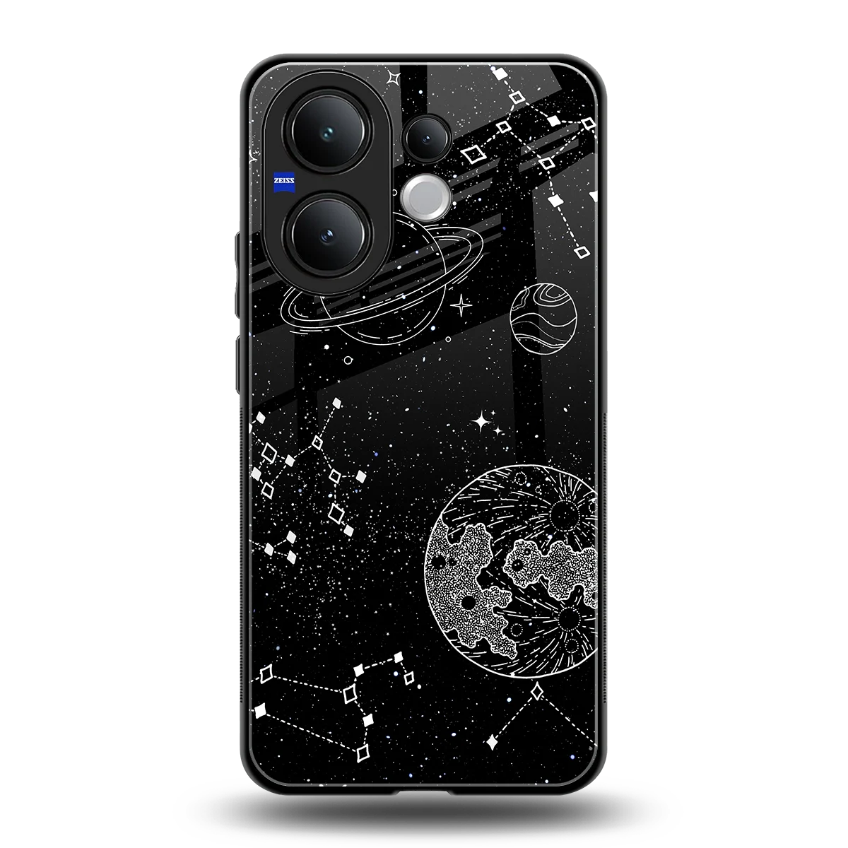 Stellar Voyage back phone cover | glass case for vivo v60