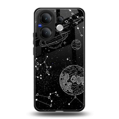 Stellar Voyage back phone cover | glass case for vivo v60