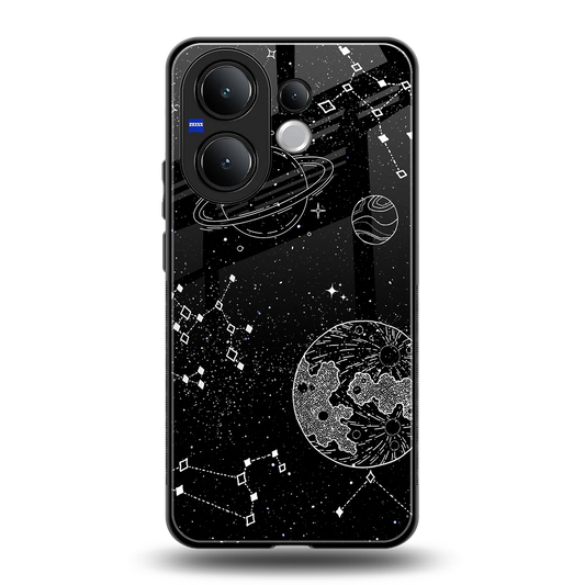 Stellar Voyage back phone cover | glass case for vivo v60