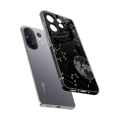 Stellar Voyage sleek vivo v60 cover with tempered glass back and TPU edges