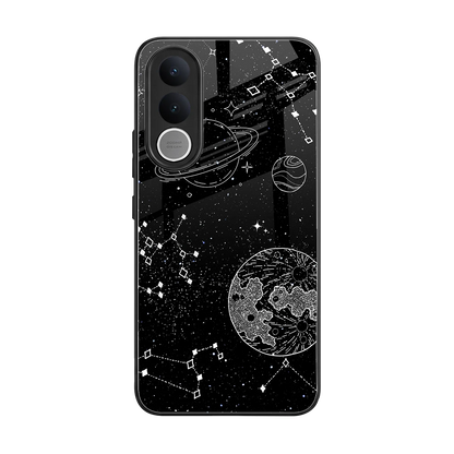 Stellar Voyage back phone cover | glass case for vivo v70 fe