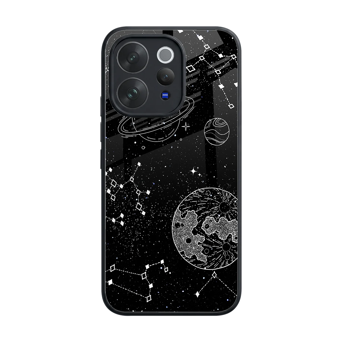 Stellar Voyage back phone cover | glass case for vivo v70 elite