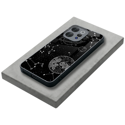 Stellar Voyage stylish phone case for vivo v70 | glossy glass and slim fit
