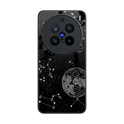 Stellar Voyage back phone cover | glass case for vivo x200 pro