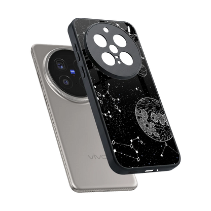 Stellar Voyage sleek vivo x200 pro cover with tempered glass back and TPU edges