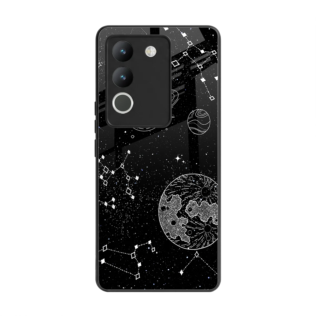 Stellar Voyage back phone cover | glass case for vivo y200 5g