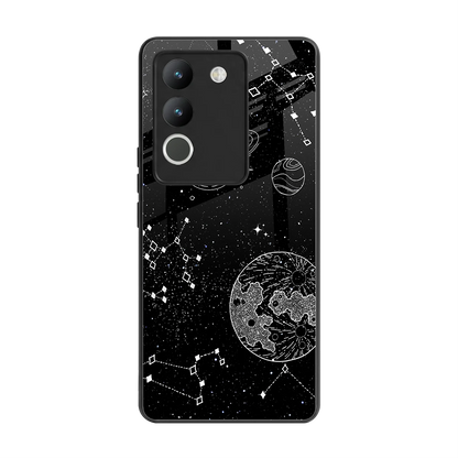 Stellar Voyage back phone cover | glass case for vivo y200 5g