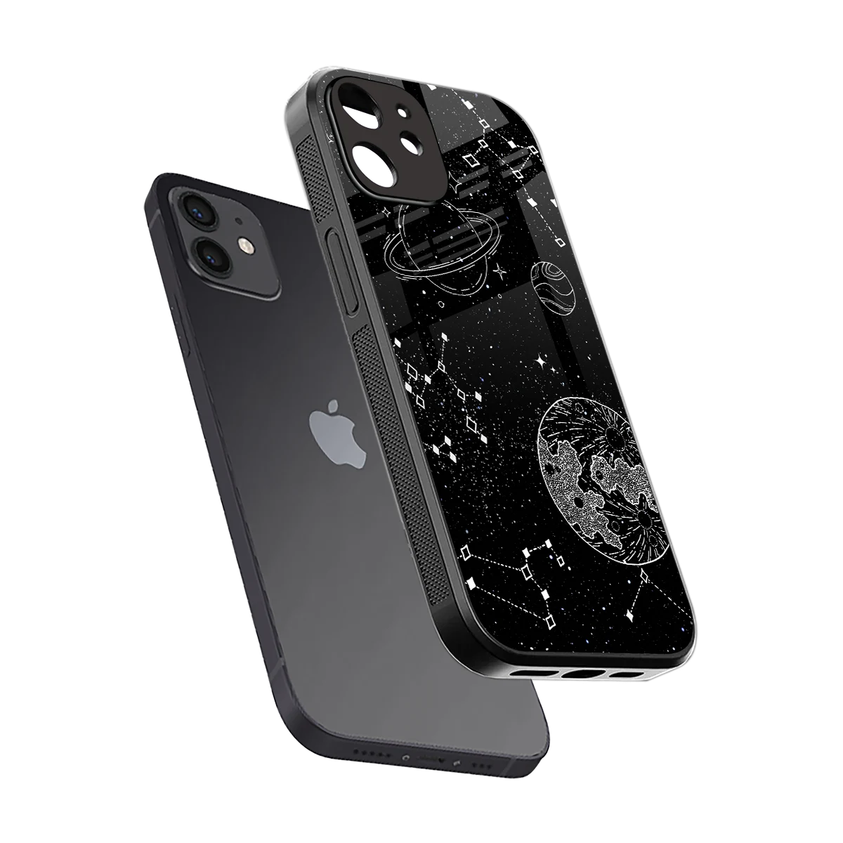 Stellar Voyage sleek iphone 11 cover with tempered glass back and TPU edges