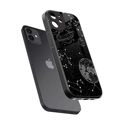 Stellar Voyage sleek iphone 11 cover with tempered glass back and TPU edges