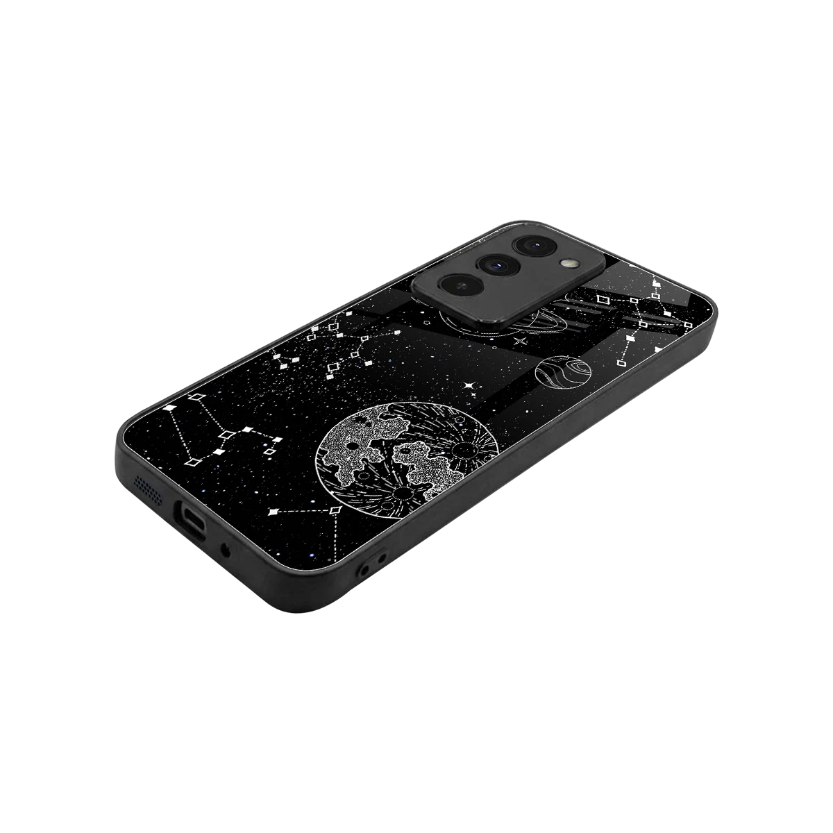 Stellar Voyage stylish phone case for redmi 15 5g | glossy glass and slim fit
