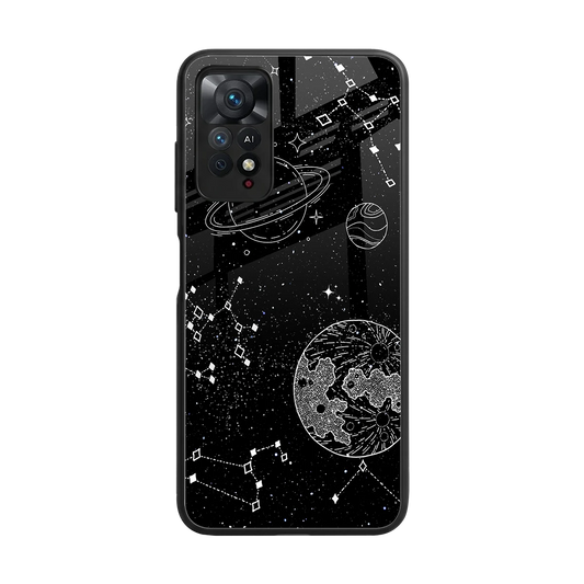 Stellar Voyage back phone cover | glass case for redmi note 11 pro