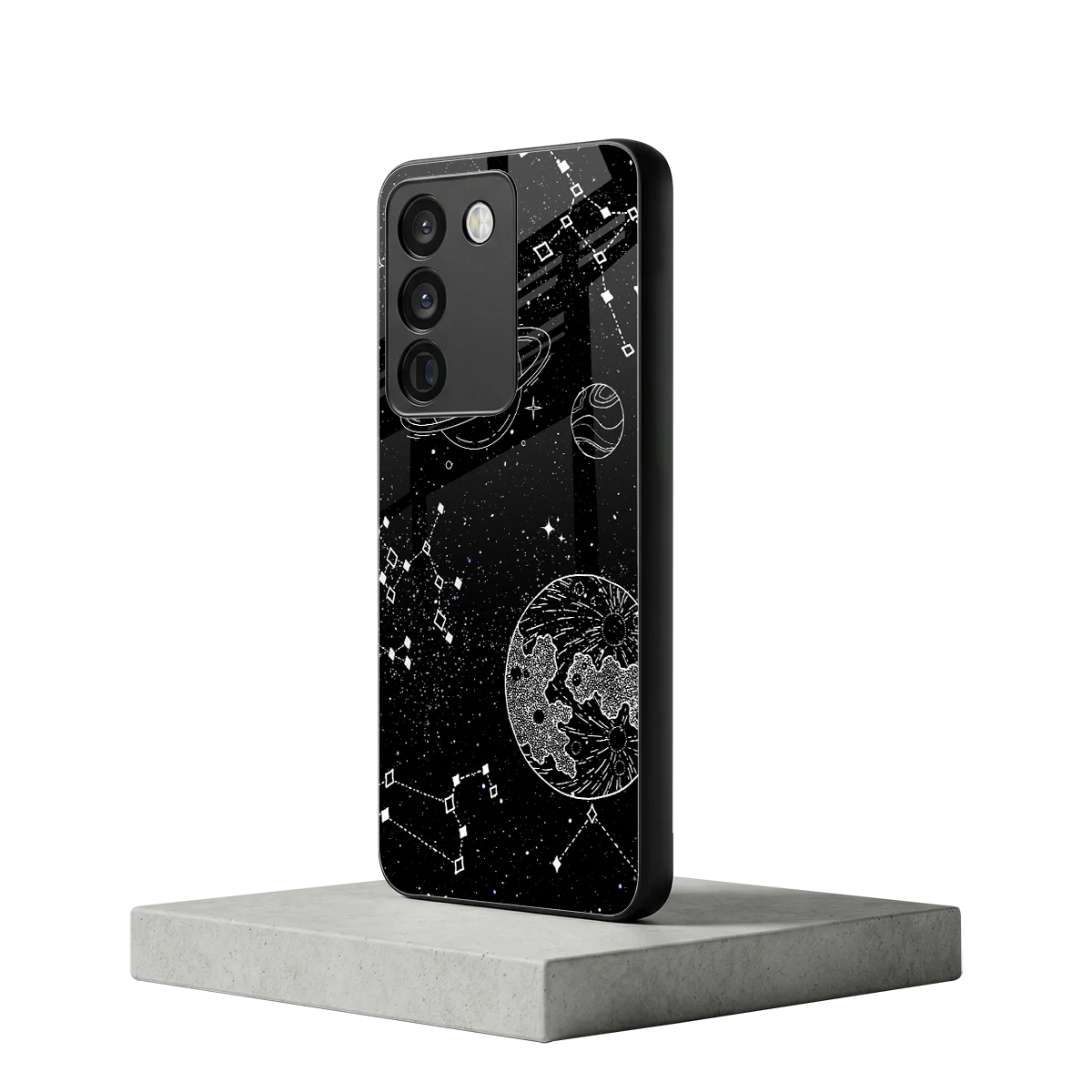 Stellar Voyage vivo y200 5g mobile cover | shockproof glass phone case