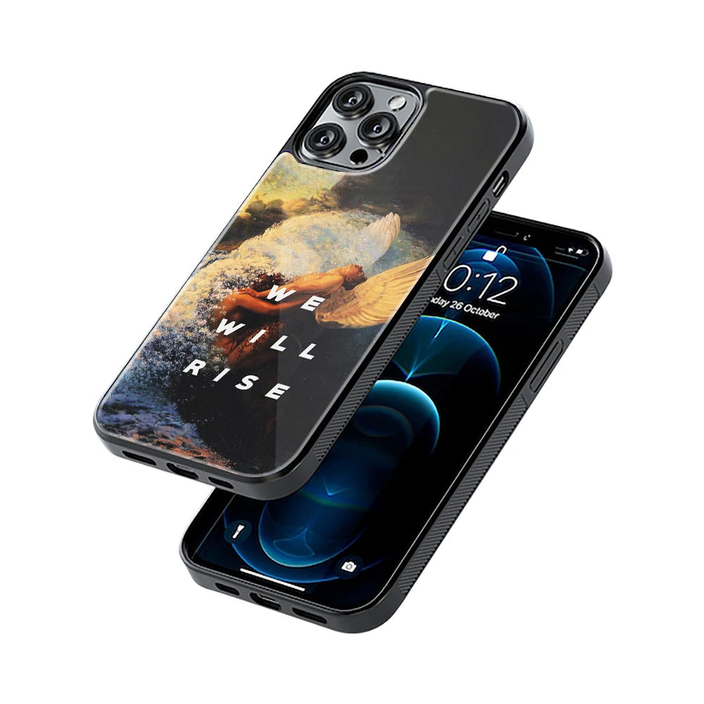 Protective Glass Back Phone Case Compatible with iPhone, Samsung, OnePlus, Pixel & More