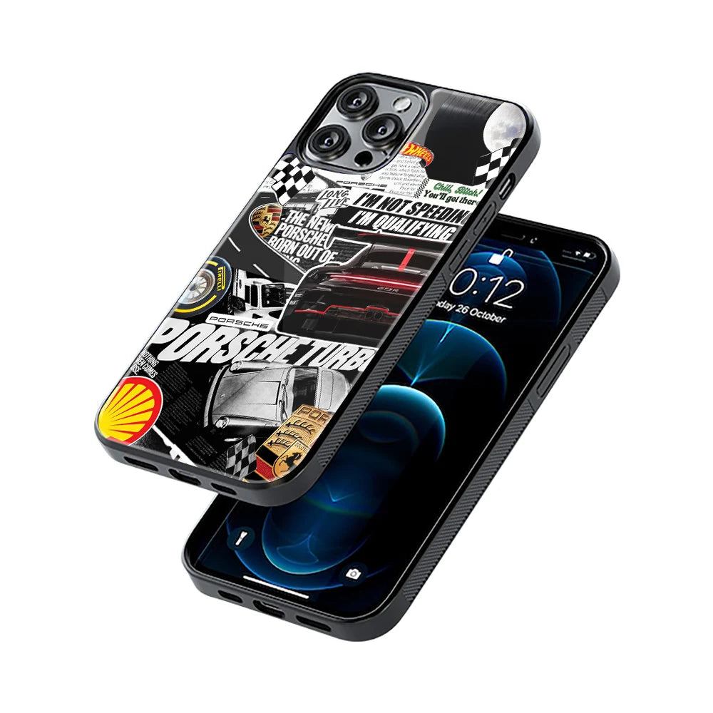Protective Glass Back Phone Case Compatible with iPhone, Samsung, OnePlus, Pixel & More