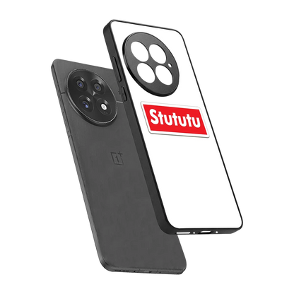 Stututu sleek oneplus 13 cover with tempered glass back and TPU edges