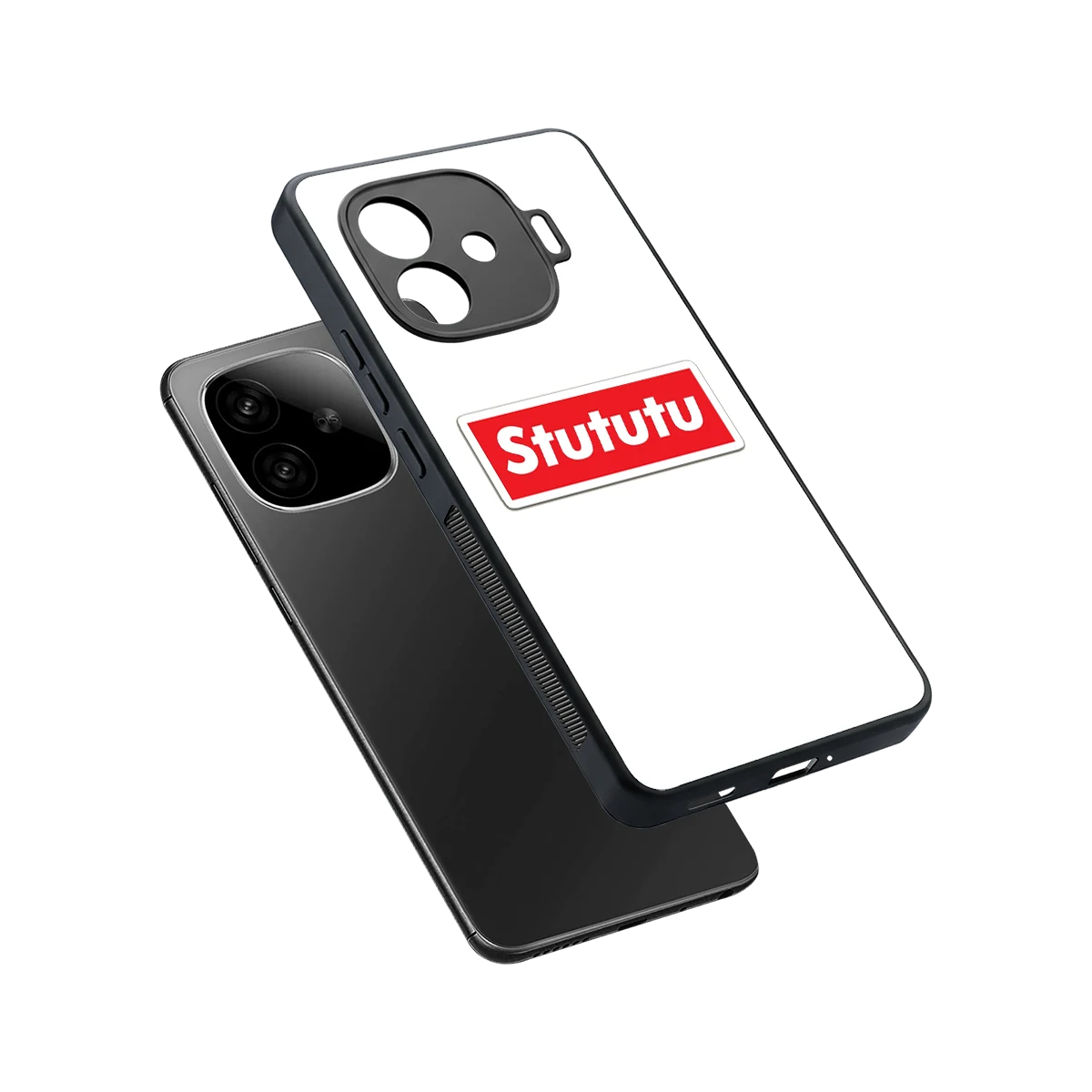 Stututu sleek iqoo neo 10r 5g cover with tempered glass back and TPU edges