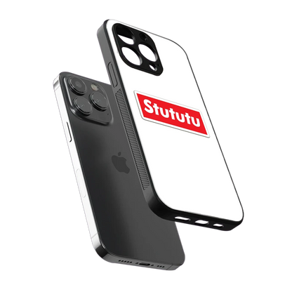 Stututu sleek iphone 13 pro cover with tempered glass back and TPU edges
