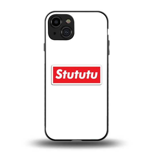 Stututu back phone cover | glass case for iphone 15