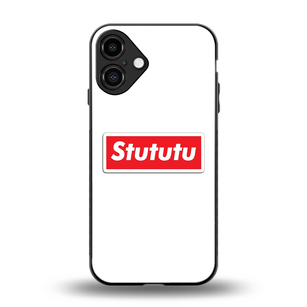 Stututu back phone cover | glass case for iphone 16 plus