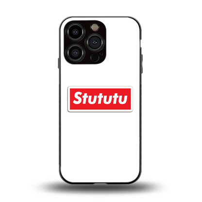 Stututu back phone cover | glass case for iphone 16 pro