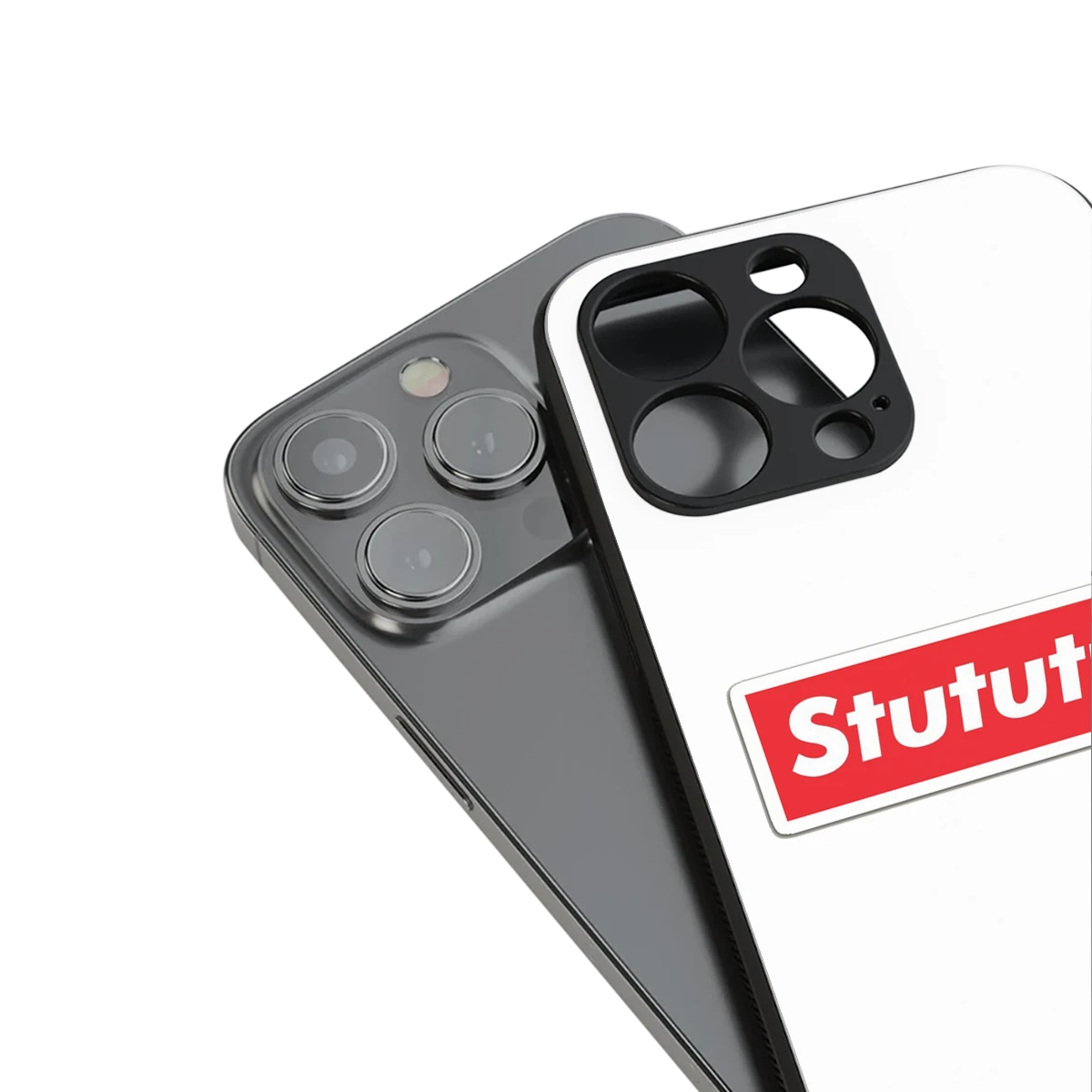 Stututu stylish phone case for iPhone 16 | glossy glass and slim fit