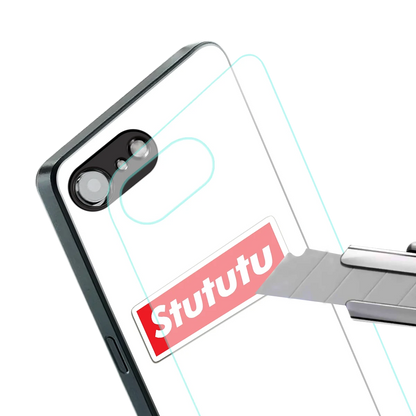 Stututu stylish phone case for iphone 16e | glossy glass and slim fit