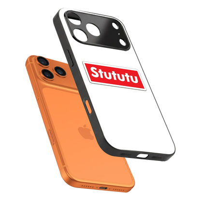 Stututu sleek iphone 17 pro cover with tempered glass back and TPU edges