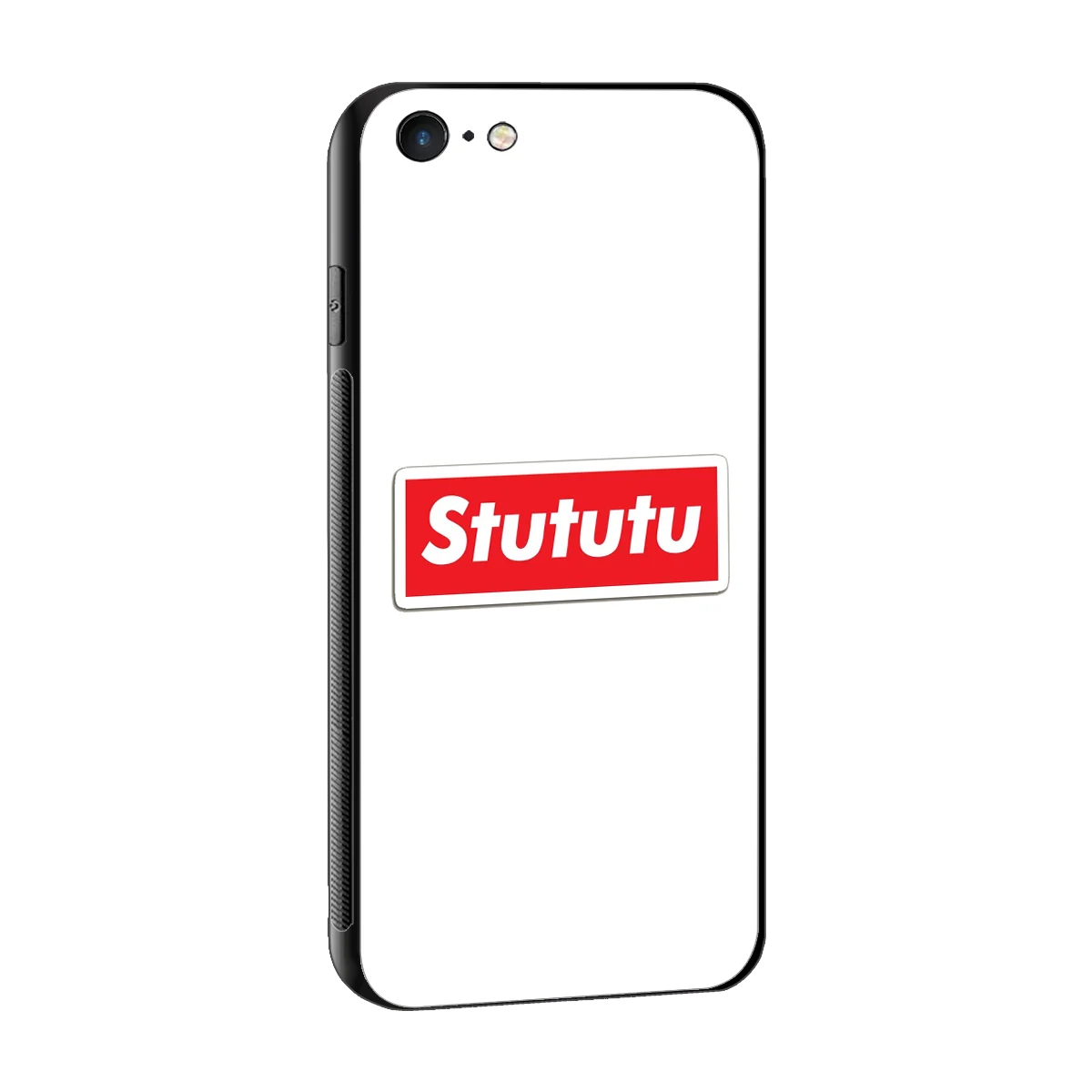 Stututu sleek iphone 6 cover with tempered glass back and TPU edges
