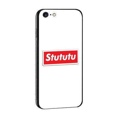 Stututu sleek iphone 6s cover with tempered glass back and TPU edges