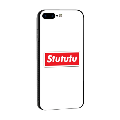 Stututu sleek iphone 8 plus cover with tempered glass back and TPU edges