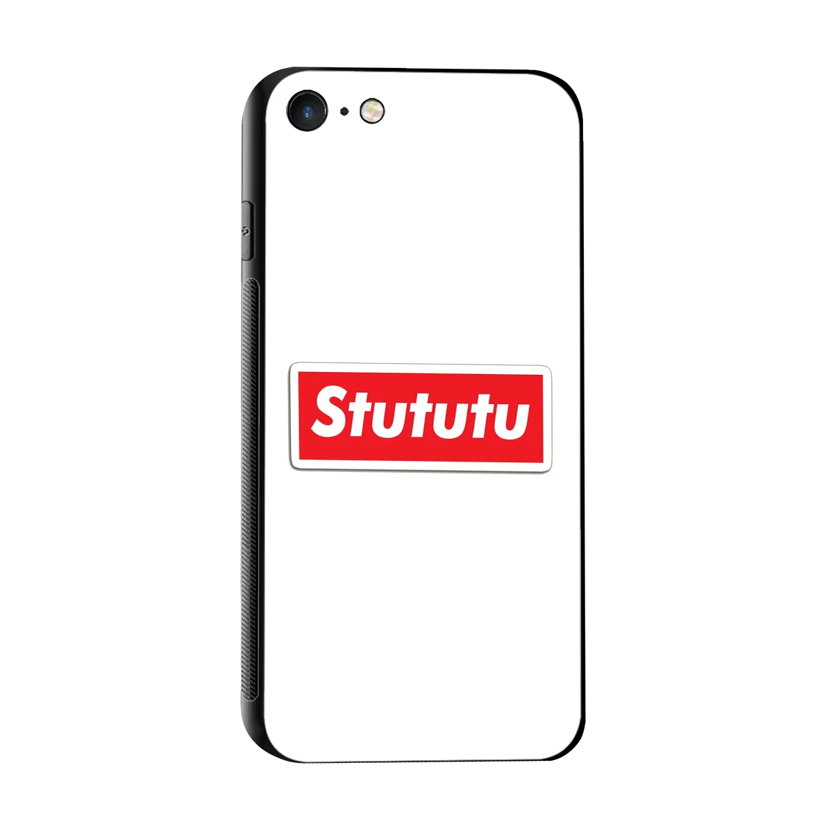 Stututu sleek iphone 7 cover with tempered glass back and TPU edges