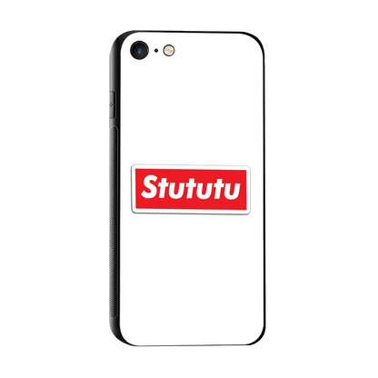 Stututu sleek iphone 7 cover with tempered glass back and TPU edges